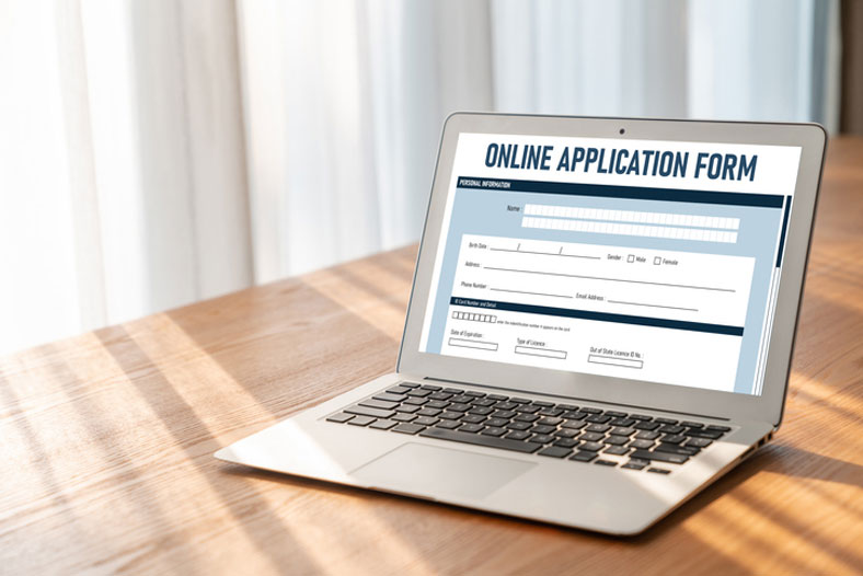 online application form